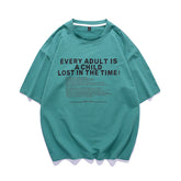 Casual Hip Hop Style Cotton Half-Sleeve Tee for Men